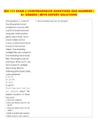 BIO 111 EXAM 2 COMPREHENSIVE QUESTIONS AND ANSWERS | A+ GRADED | WITH EXPERT SOLUTIONS