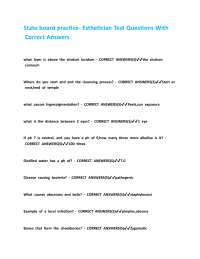 State board practice- Esthetician Test Questions With Correct Answers