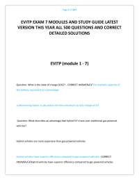 EVITP Exam 7 Modules and Study Guide – This latest version provides a comprehensive study