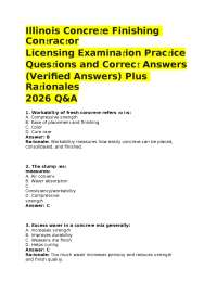 Illinois Concrete Finishing Contractor Licensing Examination 2026 Practice Questions