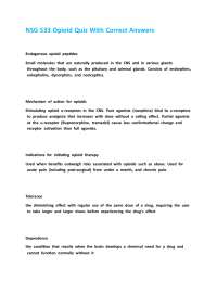 NSG 533 Opioid Quiz With Correct Answers.