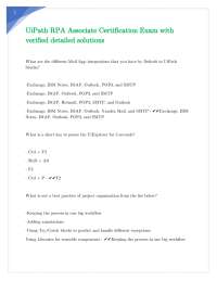 UiPath RPA Associate Certification Exam with verified detailed solutions