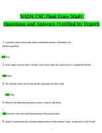 NASM CNC FINAL EXAM STUDY GUIDE (2026 / 2027) | Certified Nutrition Coach | Scope & Food C