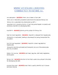 MMSC 433 – EXAM 1 | SOLVED CORRECTLY TO SCORE A+