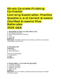 Illinois Concrete Finishing Contractor Licensing Examination 2026 Practice Questions