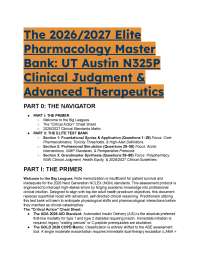 N325P 2026/2027 Pharmacology Master Bank & NGN NCLEX Study Guide