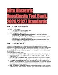 Obstetric Anesthesia Test Bank 2026/2027 | A Practical Approach to Obstetric Anesthesia