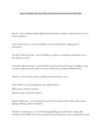 Sports Psychology: PE A level Paper 2 AQA Questions And Answers 2025/2026