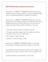 MKT 326 Final Exam questions with answers.
