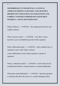 Microbiology Fundamentals: A Clinical Approach Edition 4 Chapter 1 and Chapter 2 2025/2026