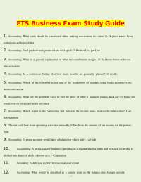 ETS Business Exam Study Guide