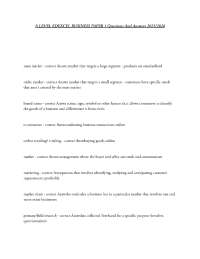 A LEVEL EDEXCEL BUSINESS PAPER 1 Questions And Answers 2025/2026