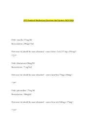ATI Powdered Medications Questions And Answers 2025/2026