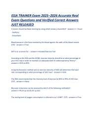 ISSA TRAINER Exam 2025–2026 Accurate Real Exam Questions and Verified Correct Answers