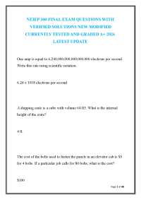 NEIEP 300 Final Exam Questions with Verified Solutions New Modified Currently Tested