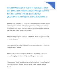 ISYE 6644 Midterm 1, Midterm 2, and Arena All Combined Practice Questions 2025/2026 Latest