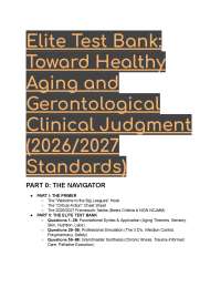 2026/2027 Test Bank Toward Healthy Aging: Human Needs & Nursing Response (Touhy & Jett)