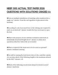 NEIEP 500 ACTUAL TEST PAPER 2026 QUESTIONS WITH SOLUTIONS GRADED A+