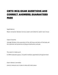 CMTO MCQ EXAM QUESTIONS AND CORRECT ANSWERS| GUARANTEED PASS