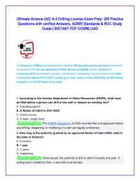 Ultimate Arizona (AZ) A-4 Drilling License Exam Prep: 200 Practice Questions with verifie