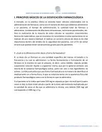 dosis de los medicamentos
