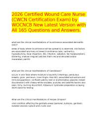 2026 Certified Wound Care Nurse (CWCN Certification Exam) by WOCNCB New Latest Versions