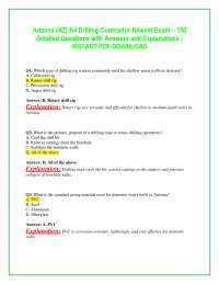 Arizona (AZ) A4 Drilling Contractor Newest Exam – 150 Detailed Questions with Answers and