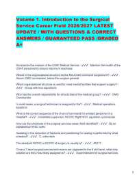 Volume 1. Introduction to the Surgical Service Career Field 2026/2027 LATEST UPDATE / WI