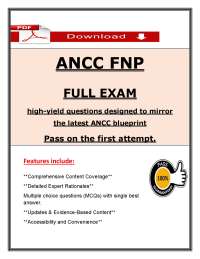 ANCC FNP Full Exam (2026) - High-Yield Questions and Answers (PDF)