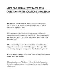 NEIEP 600 ACTUAL TEST PAPER 2026 QUESTIONS WITH SOLUTIONS GRADED A+