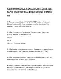 CETP 1.0 MODULE 4 EXAM SCRIPT 2026 TEST PAPER QUESTIONS AND SOLUTIONS GRADED A+