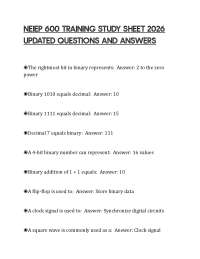 EIEP 600 TRAINING STUDY SHEET 2026 UPDATED QUESTIONS AND ANSWERS