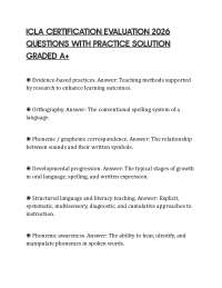 ICLA CERTIFICATION EVALUATION 2026 QUESTIONS WITH PRACTICE SOLUTION GRADED A+