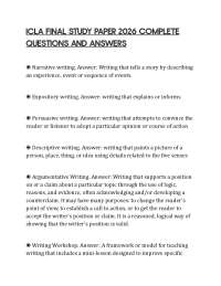 ICLA FINAL STUDY PAPER 2026 COMPLETE QUESTIONS AND ANSWERS