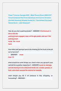 Class F License Georgia 2026 || Most Recent Exam 2026-2027 Actual Complete Real Exam Ques