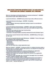 NEW CS6250 COMPUTER NETWORKS EXAM 1 (CS 6250) WITH ALL QUESTIONS AND CORRECT ANSWERS