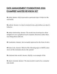 DATA MANAGEMENT FOUNDATIONS 2026 EXAMPREP MASTER REVISION SET