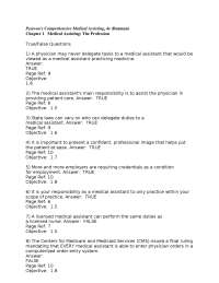 Pearson Comprehensive Medical Assisting Administrative and Clinical Competencies Study Gui