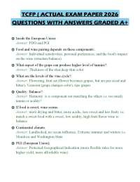 TCFP ( ACTUAL EXAM PAPER 2026 QUESTIONS WITH ANSWERS GRADED A+