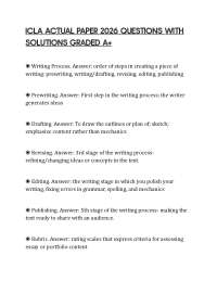 ICLA ACTUAL PAPER 2026 QUESTIONS WITH SOLUTIONS GRADED A+
