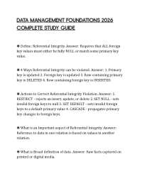 DATA MANAGEMENT FOUNDATIONS 2026 COMPLETE STUDY GUIDE