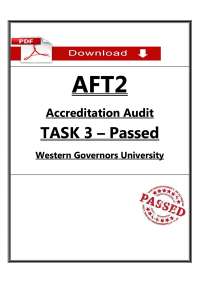AFT2 Task 3 Passed (2026/2027) | Accreditation Audit | WGU (PDF)