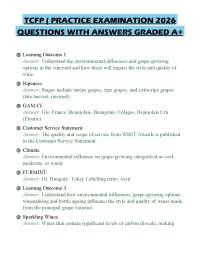 TCFP ( PRACTICE EXAMINATION 2026 QUESTIONS WITH ANSWERS GRADED A+