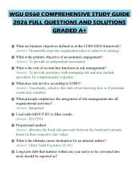 WGU D560 COMPREHENSIVE STUDY GUIDE 2026 FULL QUESTIONS AND SOLUTIONS GRADED A+