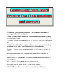 Cosmetology State Board Practice Test PDF – 146 Questions and Answers with Study Guide, Ha