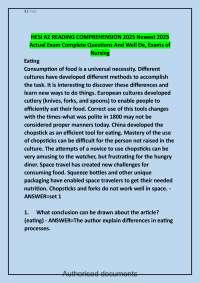 HESI A2 Reading Comprehension Actual Exam 20252026 Verified Q&A