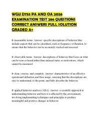WGU D753 PA AND OA 2026 EXAMINATION TEST 286 QUESTIONS CORRECT ANSWERS FULL SOLUTION GRADE