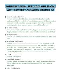 WGU D547 FINAL TEST 2026 QUESTIONS WITH CORRECT ANSWERS GRADED A+