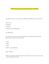 NYC Electrician Exam Questions And Answers 2025/2026