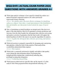 WGU D491 ACTUAL EXAM PAPER 2026 QUESTIONS WITH ANSWERS GRADED A+